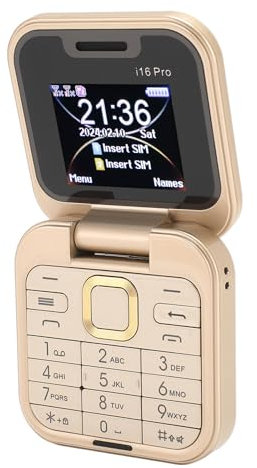 Tangxi Piccolo Telefono a Conchiglia, Mini Telefono a Conchiglia, Cellulare Tascabile Multilingue 2G, Doppia SIM Doppio Standby, Telefono Cellulare Pieghevole, Pulsanti e Numeri Grandi,