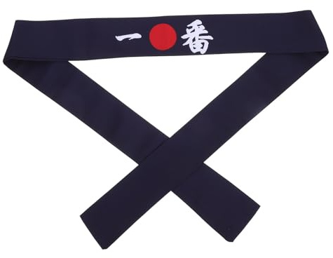 Garneck Japanisches Sushi Stirnband Für Köche – Hachimaki Bandana in Blau - Ideal Für Sushi-Hut Karate Kostüme Und Küchenbedarf Stylisches Accessoire Für Jeden Anlass