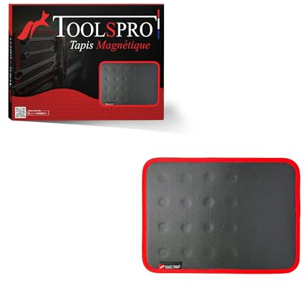 ToolsPro - Tapis Magnetique pour Outillage - Fini les vis perdues - Double Face Flexible - Aimants Puissants Néodyme - Idéal pour Atelier, Garage, Mécanique Auto et Bricolage - Marque Française