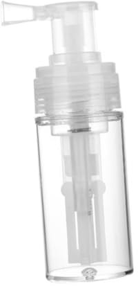 NULYLU Praktische Pulversprühflasche 110ml Transparenter Kunststoff Gleichmäßiges Aufsprühen Für Friseur Und Babypuder Tragbarer Trockenpulver Behälter