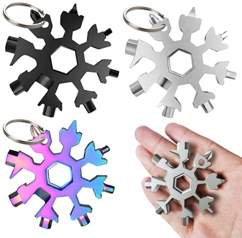 3 Stück Snowflake Multitool 18-In-1 - Originelles Geschenk für Männer, praktische Gadgets für den Mann, der alles hat