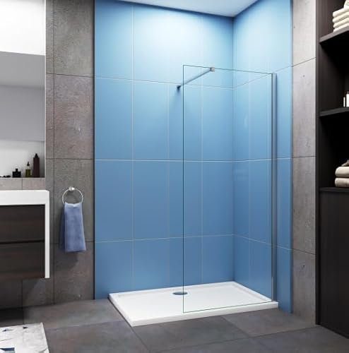 Sky Bathroom 700x1900mm Walk in Wet Room Shower Screen Easy Clean Glass 8mm Panel