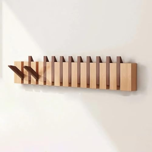 Perchero Pared Haya Ganchos Abatibles Piano, Compacto Multiuso para Abrigos | Ahorro de Espacio, Diseño Decorativo, para Entrada, Dormitorio, Baño, Armario Doméstico, para Abrigos(Mix,12 hooks)