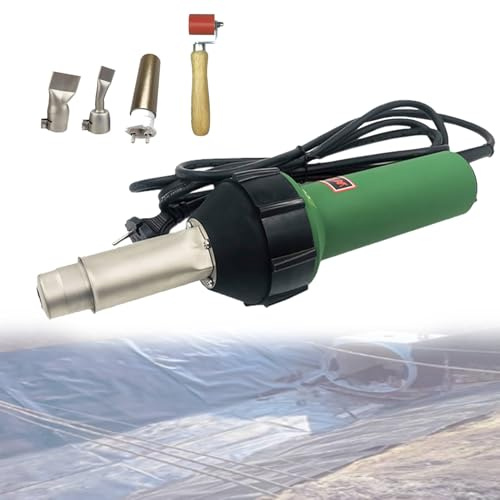 VzxCrue Pistola De Soldadura De PláStico con Soplete De Aire Caliente, Soldadora De PláStico Inteligente con Enfriamiento AutomáTico,para Varillas De Soldadura De Pisos. 5PieceSet
