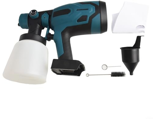 HEBEOT Kabelloser Handsprüher mit Reinigungsanschluss, effiziente Abdeckung, glatte Oberfläche, ideal für Latexfarben, Lacke, Sprühen