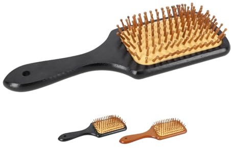 netproshop Mähnenbürste Royal - Entwirrt Mähne und Schweif Schonend und Effektiv, Farbe:Schwarz
