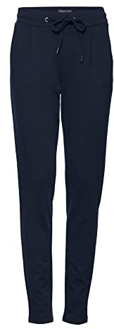 ICHI IHKATE PA2 Pantalon de survêtement pour Femme Pantalon de survêtement Pantalon de détente avec Stretch Coupe étroite avec Taille élastique, Total Eclipse (14044)., S