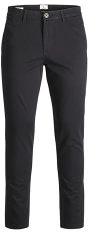 JACK & JONES Herren Jjimarco Jjbowie Sa Black Noos Hose, Schwarz (Black), 36W / 36L EU