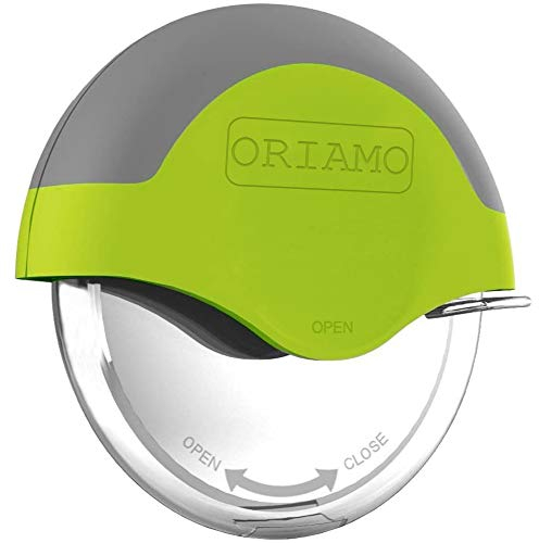 Oriamo® XXL Pizzaschneider – Profi Pizzaroller mit Klingenschutz | Edelstahl Pizza Cutter & Teigrad | Spülmaschinenfest, präzises Schneiden, langlebiger Pizzarad, ideal für Pizza & Teig