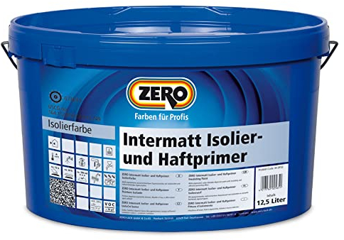 Zero Intermatt Isolier- und Haftprimer weiß 2,5 l, seidenmatte Dispersionsfarbe