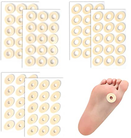 6 Stück Hühneraugen-Pads, 3 Formen, Anti-Abrieb-Fuß-Soft-Latex-Pads, selbstklebende Hornhaut-Pads zur Vermeidung von Reibung an den Fußsohlen oder Fußspitzen, ovale Hühneraugen-Pads