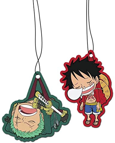 2in1 Auto Duftbaum/Lufterfrischer, Car Air Freshener Auto Scent | Anime Sleepy Chibi (Black Ice)