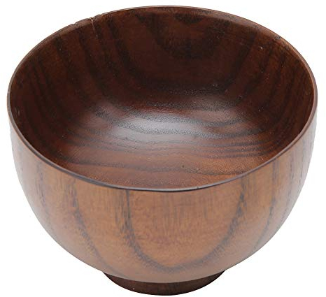 Cuenco de Madera, Cuenco de Sopa de Madera Natural, Cuenco de Comedor de Hecho a Mano para Hogar, Vajilla para Servir Arroz, Sopa, Ramen, Ensaladas, Cereales, Nachos, Salsa(10cm/3.9inch)