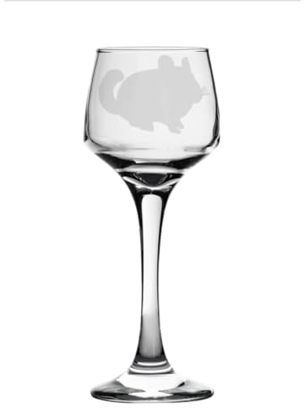 Chinchilla Engraved Sherry Glass, Animal Gift for Women, Gift for Men