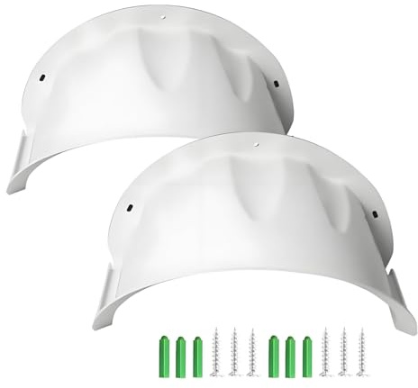 V-Fiabilidad 2-Pack Weatherproof Universal Security Camera Sun Rain Shade Cover – Compatible with Hikvision, Nest, Ring, Arlo,LED Lights – All-Weather Protection for Outdoor Dome & Bullet Cameras