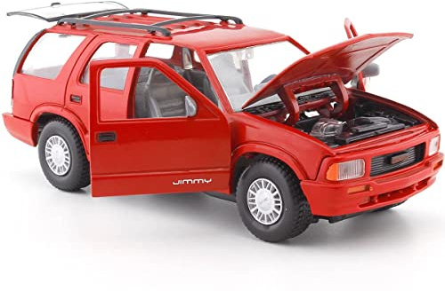 1994 Jimmy with Roof Rack Red Timeless Legends Series 1/24 Diecast Model Car by Motormax 73206r