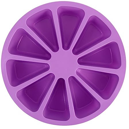 LIFKOME Silicone Triangle Cake Mold 28x6cm Non-Stick Baking Mold for 10 Portions for Muffins and Chiffon Cakes DIY Bakeware