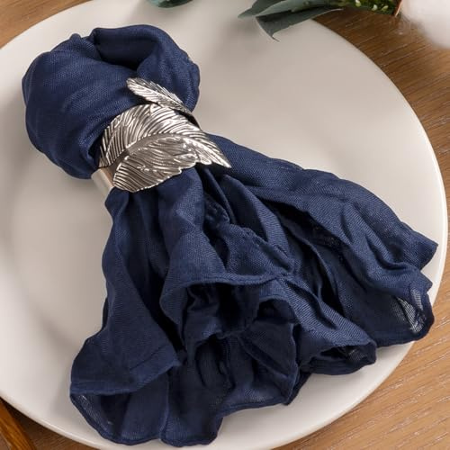 MLMC Seihtuch-Servietten, Boho, rustikal, waschbar, 53,3 x 53,3 cm, für Hochzeit, Geburtstag, Jahrestag, Abendessen, Dekoration, 24 Stück