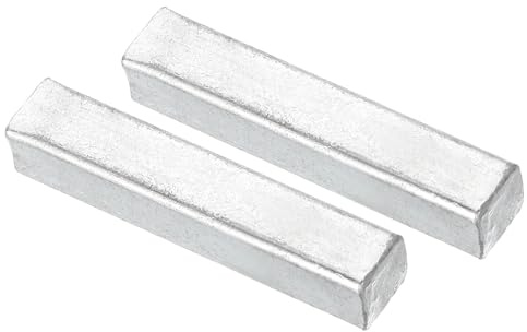 sourcing map 2Pcs Door Spindle Bar, 40mm Long Square Spindle Door, Iron Door Knob Spindle Door Lock Replacement Parts for Most Type Door Knobs, Silver