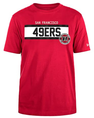 San Francisco 49ers Unisex NFL Regular T-Shirt High Density Ink Screenprint Front Graphic San Francisco 49ers Original Team Color T-Shirt (1er Pack)