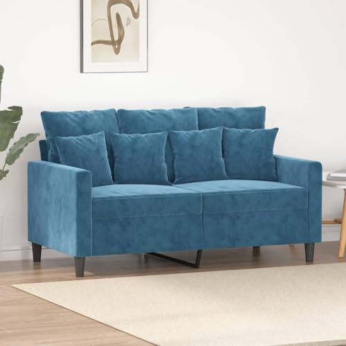 Willood 2-Sitzer-Sofa Blau 120 cm Samt