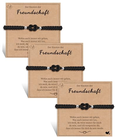 VU100 2/3Stück Bester Freund Armband Freundschaftsarmbänder | Geschenk für Freund Schwestern Glücksarmband Geburtstag Geschenk für Schwestern Bester Freunde Männer Damen