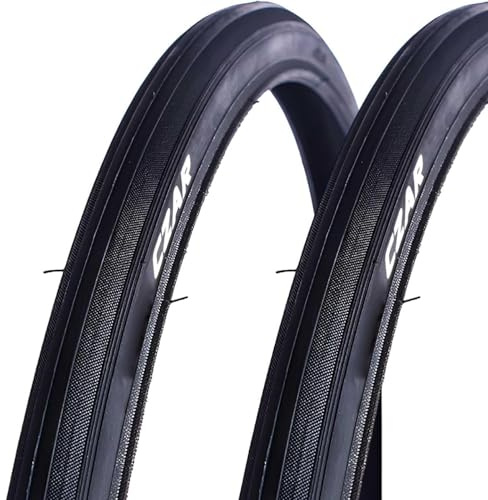 Juego de 2 neumáticos 700 28c modelo resistente al desgaste Slick 700 x 28c neumático sin pinchazos for bicicleta de carretera 700x28c 28-622 cubierta for ruedas delanteras y traseras de bicicleta