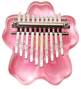 Kalimba Transparentes Acryl-Kalimba Mit 10 Tasten, Tragbares Mini-Daumenklavier, Musikalische Tastatur, Anfänger-Calimba-Geschenke(Style 1)