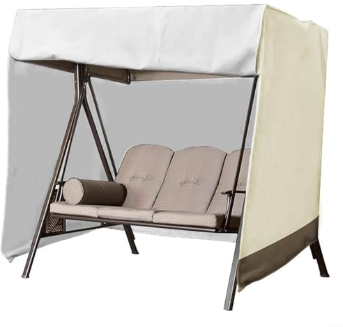 FUANA 210D Oxford Gartenschaukel Abdeckung 3-Sitzer Terrasse Schutz Abdeckung mit Reißverschluss Wasserdicht Winddicht Design (223 x 152 x 183 cm)