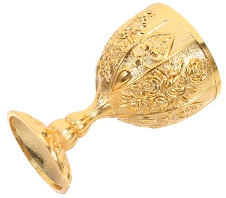 HOMOBABE Coupe Calice Vintage Européenne en Alliage de Zinc Doré | Design Ergonomique, Finition Résistante aux Chocs, Style Médiéval pour Boisson