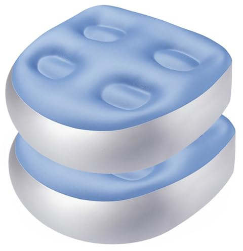 Inflatable Hot Tub Seat, 2Pcs Inflatable Booster Seat, 16.5x15.8x6.7 Inch Spa & Back Support Hot Tub with Suction Cup, PVC Booster for Adults