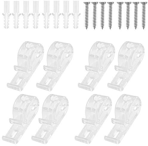 Blind Cord Safety Device, 8-Piece Blind Clips, Clear Crystal P Clips and Roman Blind Clips, Transparent Curtain Fixing Hooks for Fabric Positioning and Hanging