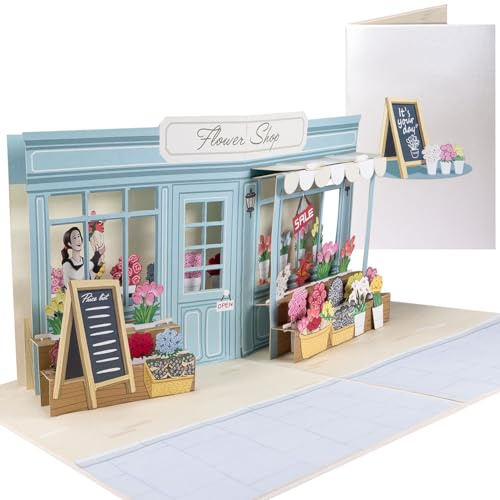Sweetpopup® 3D Pop-Up Karte Blumen – Edle Glückwunschkarte für Frauen & Männer – Ideal für Geburtstag, Jubiläum & Dankeschön – Auch als Gutschein für Ruhestand oder Einzug – 123