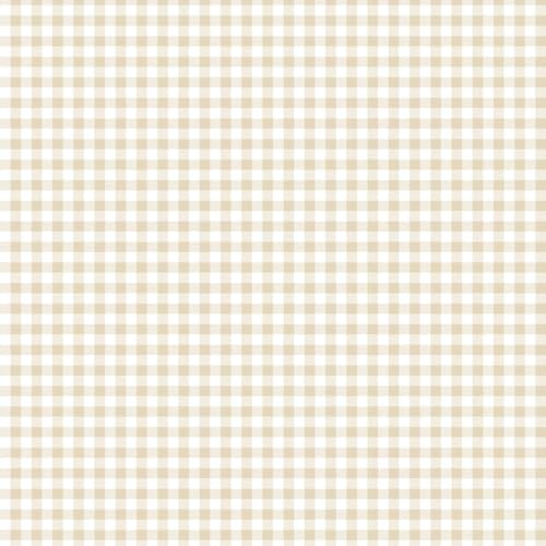 Tempaper Beige Gingham Check Removable Peel and Stick Wallpaper, 20.5 in X 16.5 ft, Made in The USA