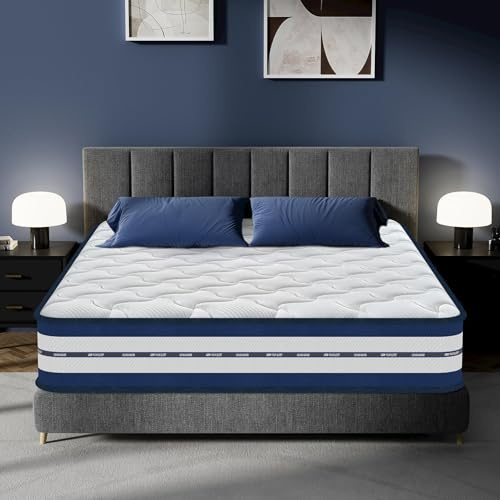 Matratze 140x200 cm Höhe 30cm, Oeko-TEX Zertifiziert, Härtegrad H3, Luxus Hybrid Taschenfederkernmatratze Memory Foam, 7-Zonen matratze für Ultimative Unterstützung und Druckentlastung, Ergonomische