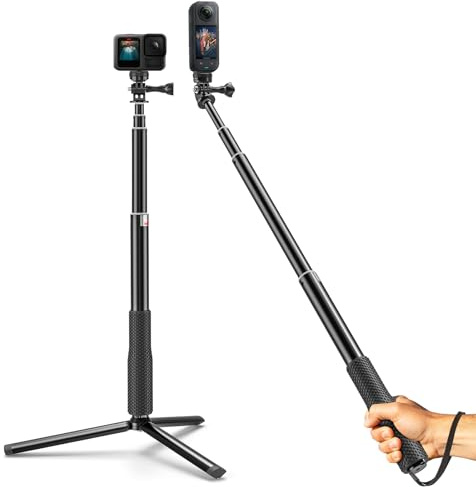 Asta per Selfie da 94 cm con Treppiede per Insta 360 X6 X5 X4 X3 GoPro Hero
