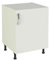 Meka-Block Módulo de Cocina bajo 1 Puerta, Madera, Blanco Soft, 60x60x80 cm
