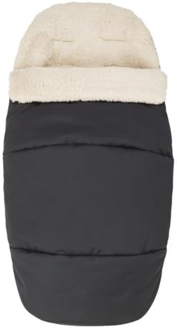 Maxi-Cosi kuschelig weicher 2-in-1 Fußsack, geeignet für alle Maxi-Cosi Kinderwagen, auch als Sitzpolster verwendbar, Black (schwarz)