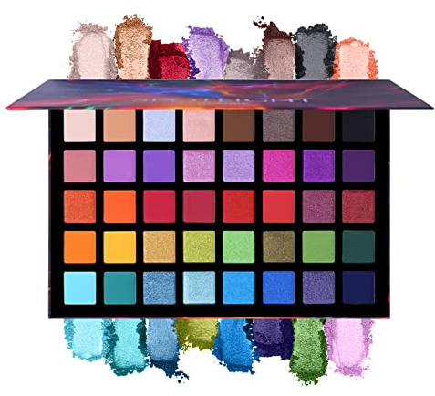 UCANBE 40 Farben Multi-reflective Shimmer Glitter Lidschatten Puder Peacock Eye Shadow Professionell Hochpigmentierte Farben