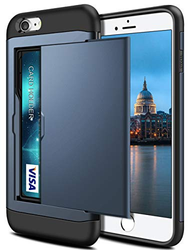 Coolden for iPhone SE 2022 Case iPhone 8 Case with Card Holder Navy