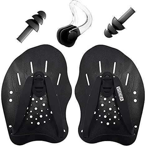 Swim Hand Paddles with Adjustable Straps, Swimming Paddles for Training