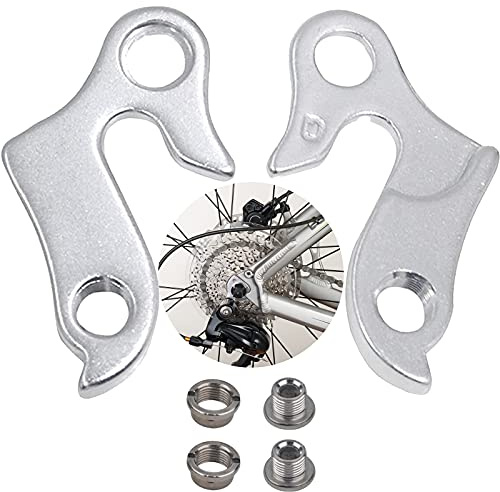mohito 2pcs Fahrrad Schaltauge,Schaltwerk Aufhänger Aluminiumlegierungs Schaltauge Bike Schaltwerk Hanger mit Muttern für Fahrräder,für MTB Mountain Road Bike Schaltauge(Silber)
