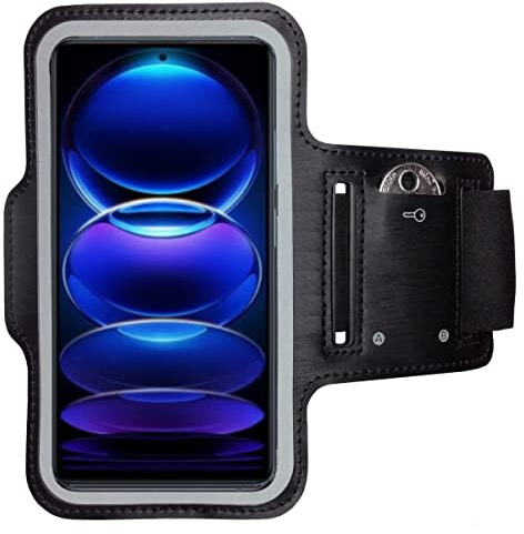 CoverKingz Brassard de Sport pour Redmi Note 12/12Pro/12 Pro+ - Brassard pour Smartphone, Accessoire de Sport avec Poche pour Les clés - Accessoire Sport, Brassard téléphone Portable Noir