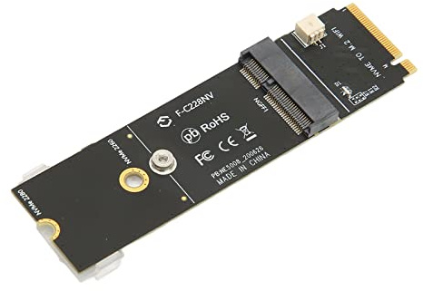 M.2 SSD-Ext-Karte - Schlüsseladapter A+e, NVMe, Bluetooth, WLAN, Netzwerkkarte, kompatibel mit SSD-Festplatten