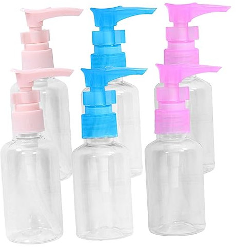 Zerodeko Nachfüllbare Pumpflaschen 50ml Kunststoff Lotionspender Shampoospender Für Reisen Und Badezimmer Mit Auslaufsicherem Verschluss 6 Stück Transparent