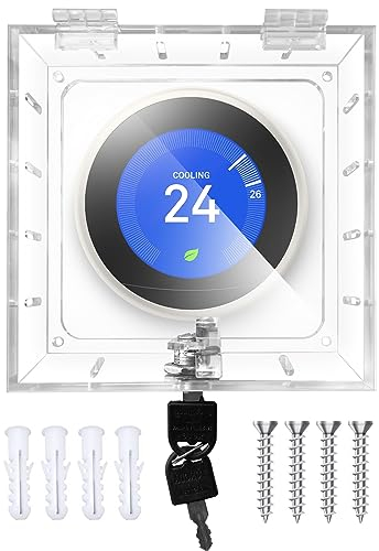 groword Thermostat Lock Box with Key - Universal Cover for Nest & All Types (4.72''*4.53''*1.97'' or Smaller)