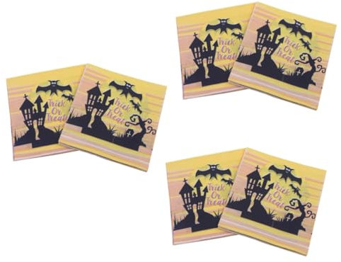 Ipetboom 3 Sets Halloween Fledermaus Dekorative Servietten Einweg-papiertücher Halloween Geschirr Partyzubehör Für Die Sichere Verwendung 20 Stück * 3