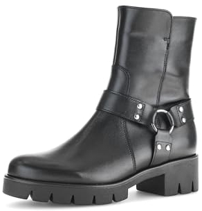 Gabor Damen Biker Boots, Frauen Stiefeletten,Best Fitting,Kurzstiefel,uebergangsschuhe,uebergangsstiefel,Winterschuhe,warm,schwarz,41 EU / 7.5 UK