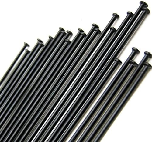 YLME 36 Stück 296mm Straightpull Speichen, 250Mm – 300Mm Edelstahl-Fahrradspeichen, 14G Langlebige Und Rostfreie Fahrradspeichen Passend Für MTB, Rennräder Und 700C-Räder,296mm
