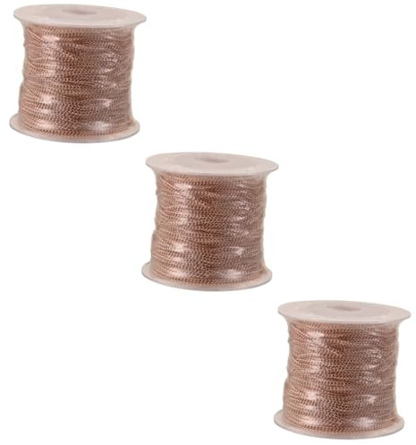 STOBOK 3rollen Diy Kupferkette Für Schmuckherstellung Elektroplattierung Vielseitige Halsketten Und Armbandkette Hochwertige Handwerkszubehör Für Kreative Projekte